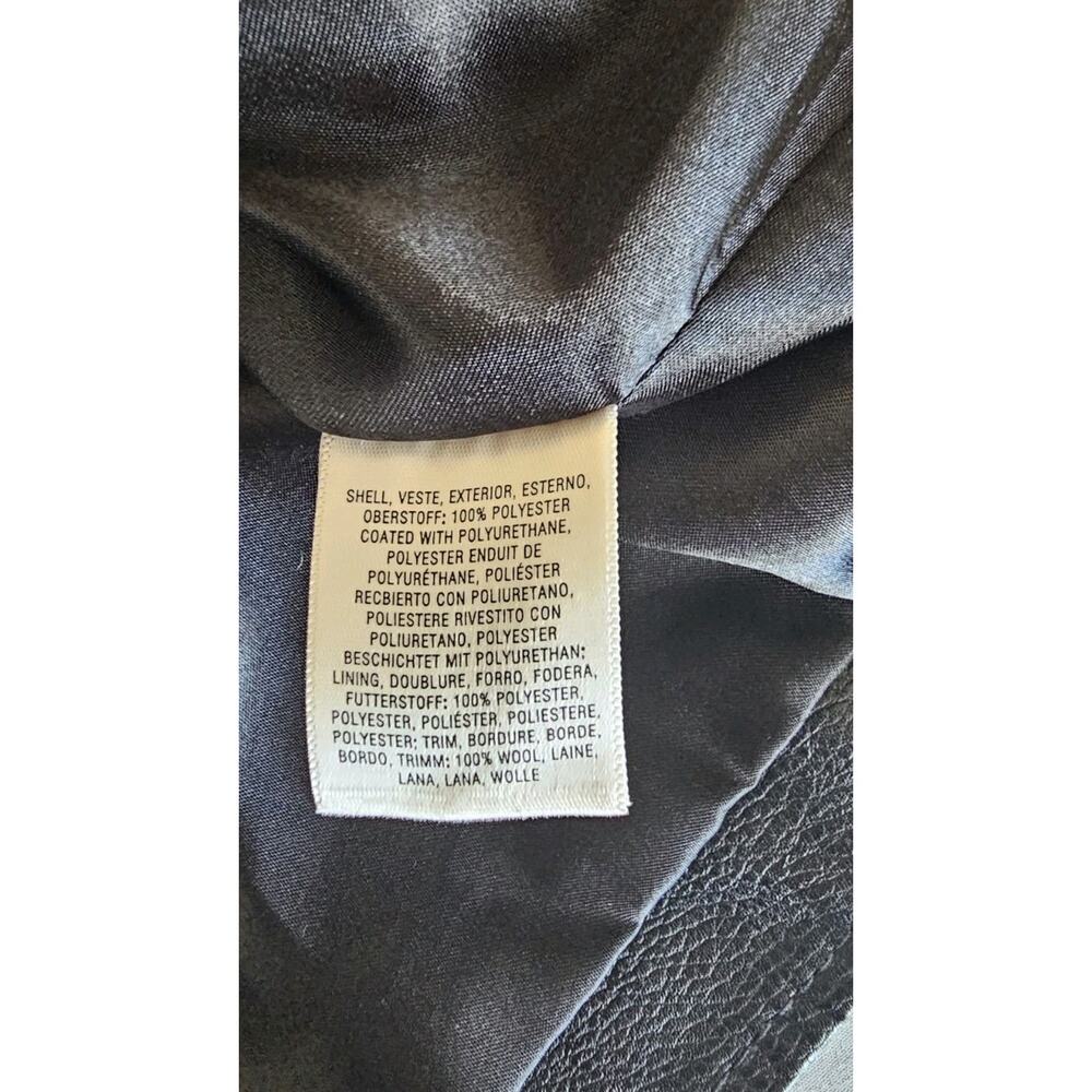 Anthropologie Motorcycle Biker Jacket Vegan Leather Knit Sweater Front Black M - Picture 7 of 7